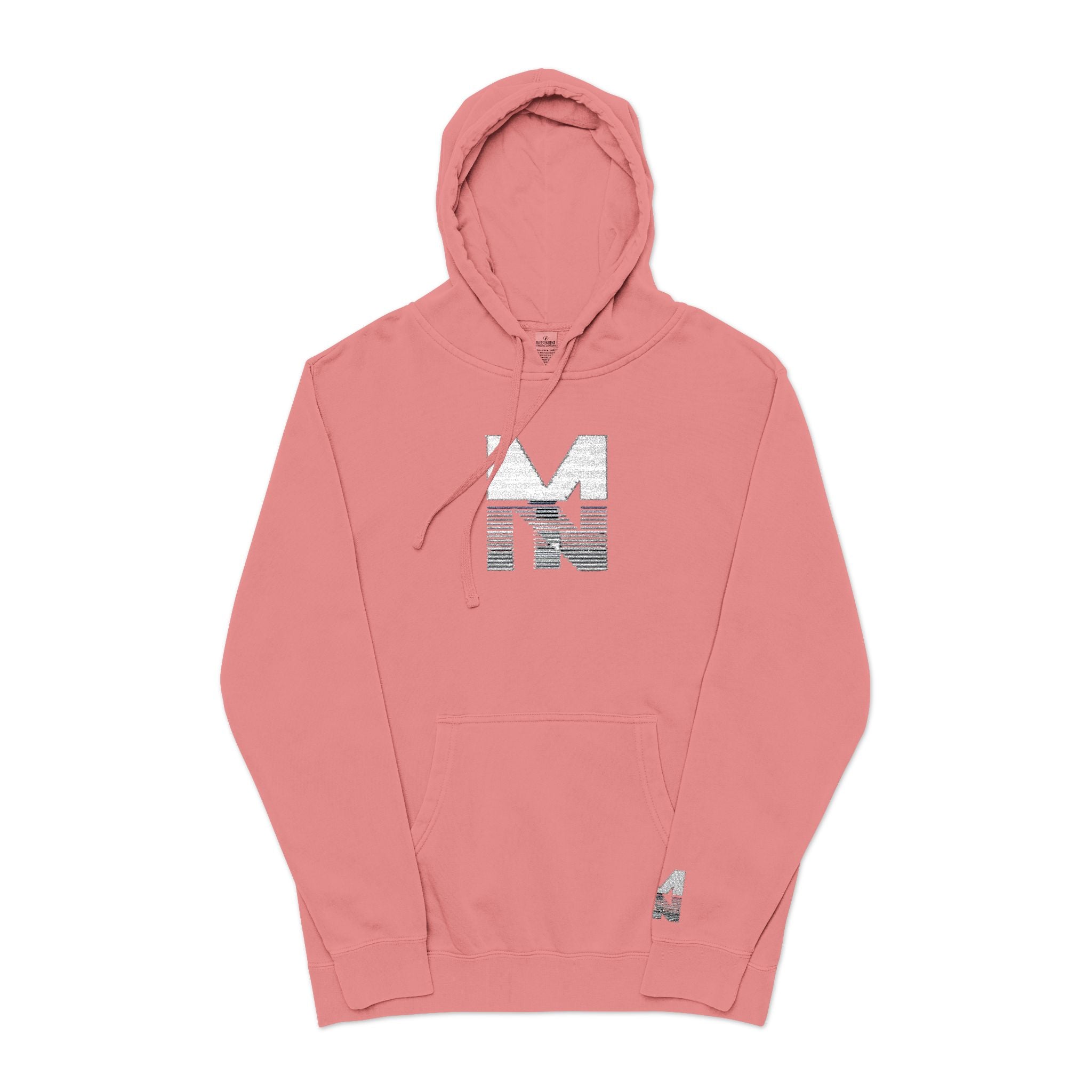 Pigment-Dyed Hoodie with Embroidery Unisex Printify