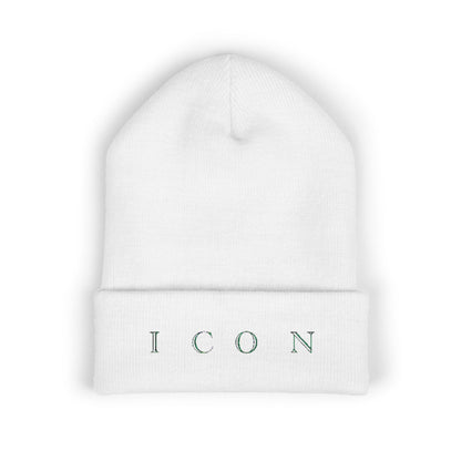 Stylish Icon Embroidered Cuffed Beanie for Trendy Winters