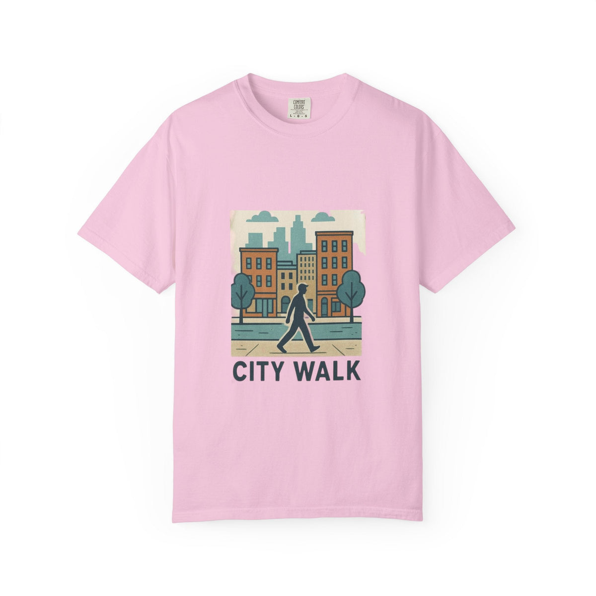 City Walk Unisex Garment-Dyed T-shirt, Urban Streetwear, Casual Fashion, Gift for City Lovers, Travel Enthusiast Apparel Printify