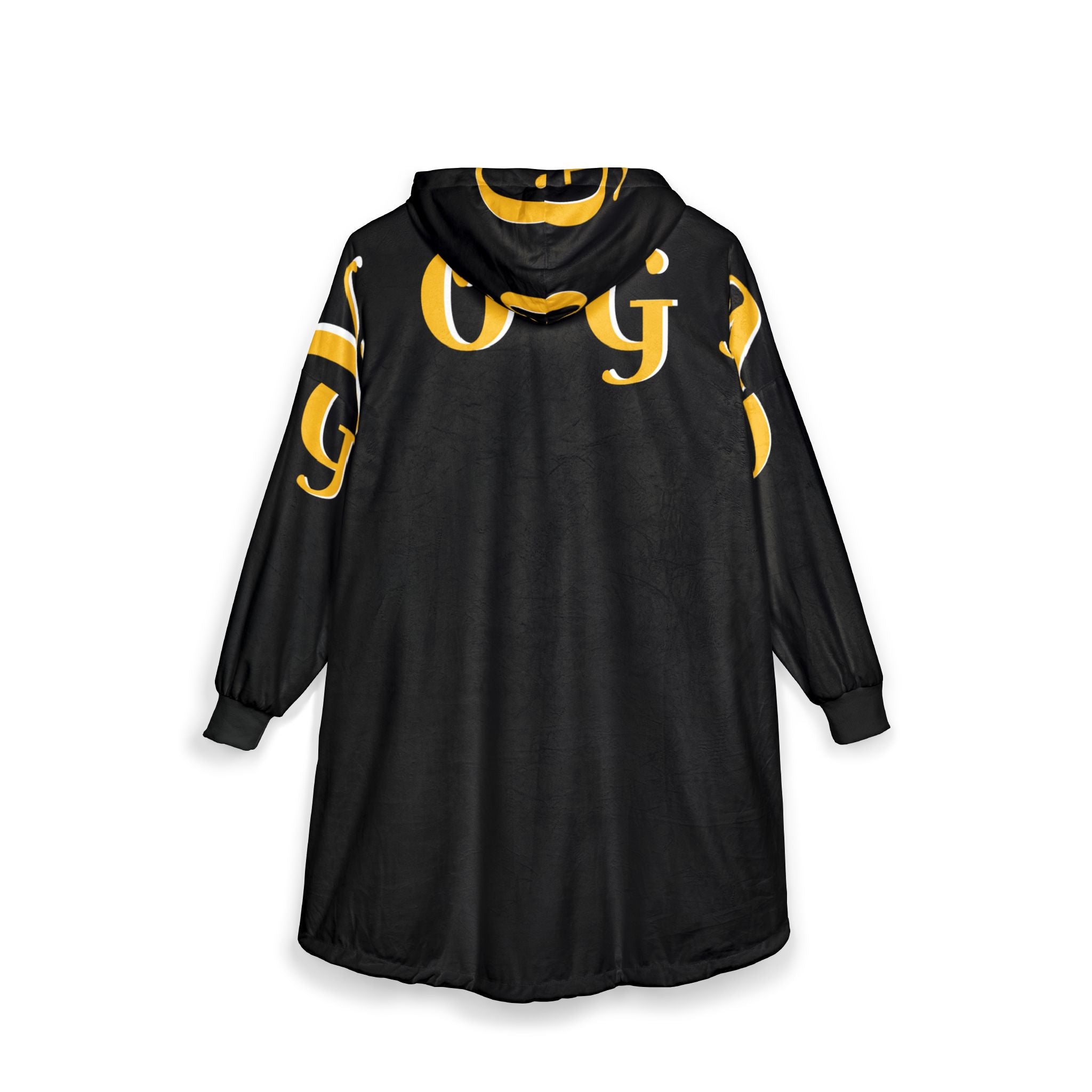 Cozy Unisex Hooded Blanket with Yoga Typography - Perfect for Relaxation and Lounging