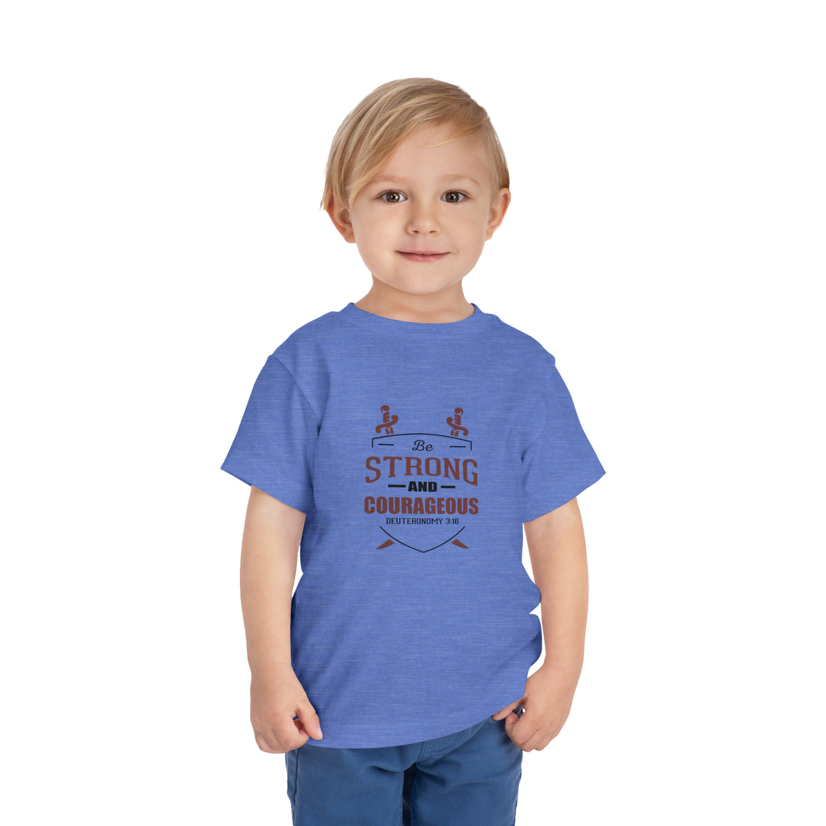 Soyez fort et courageux Tee-shirt pour tout-petits 