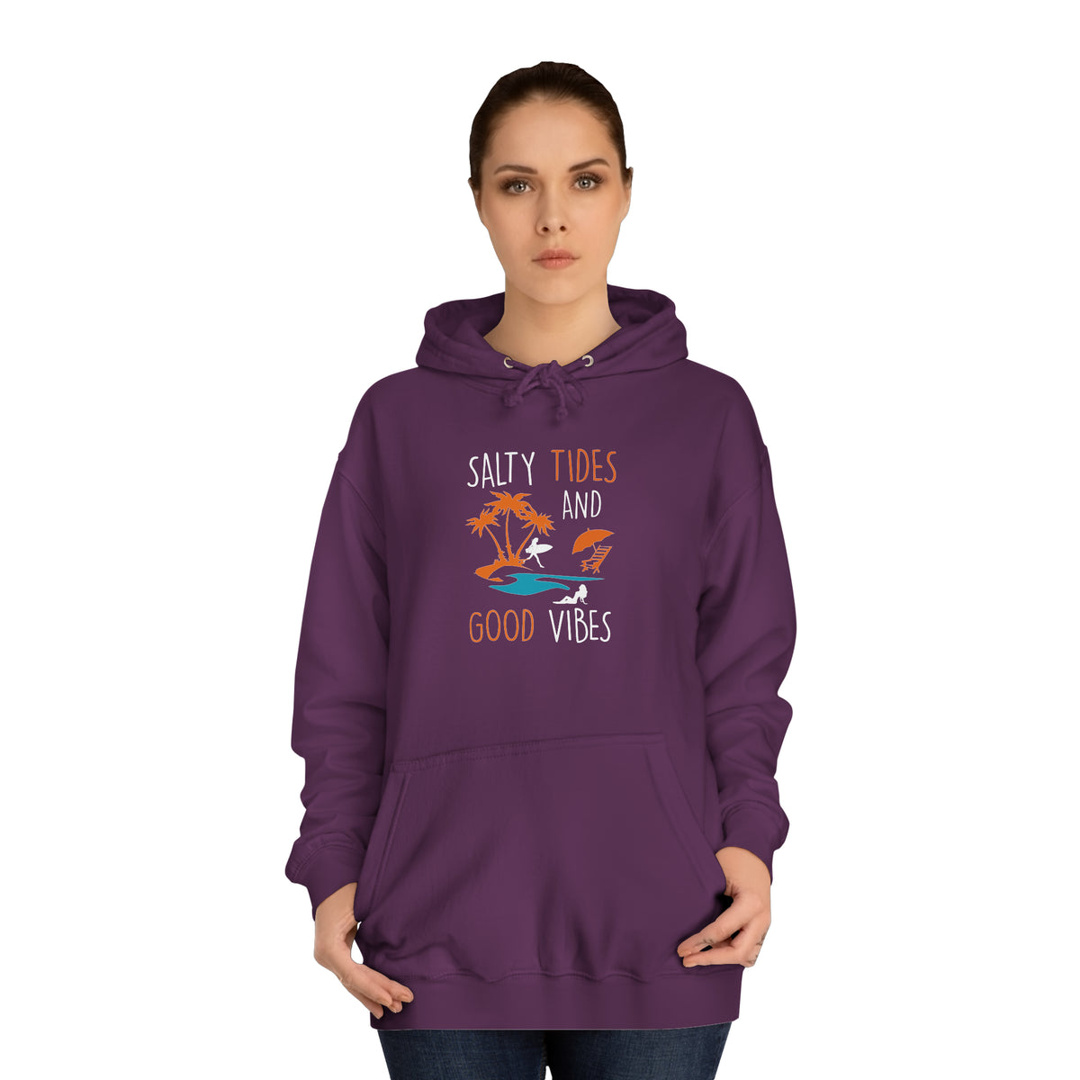 Salty Tides And Good Vibes Unisex Hoodie
