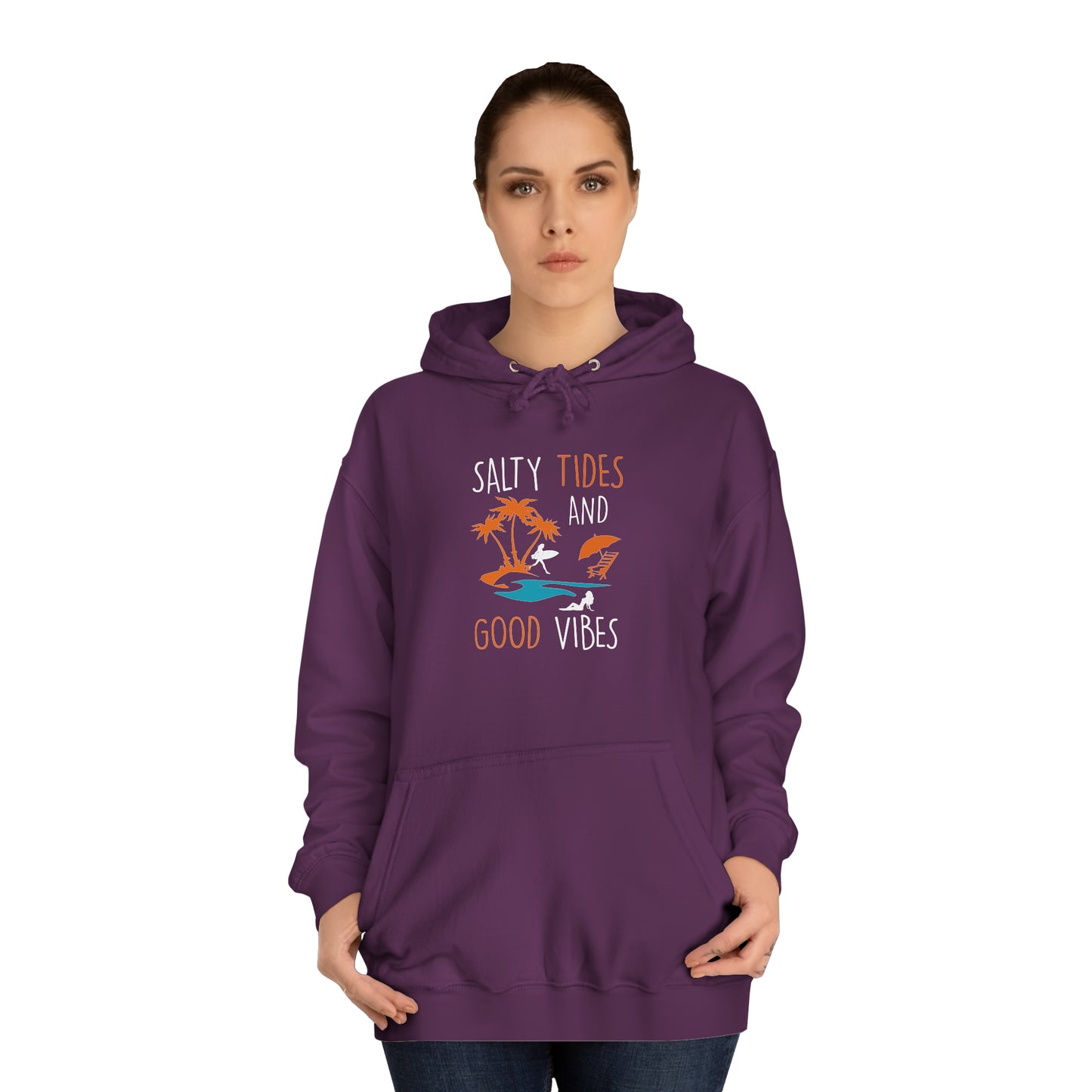 Salty Tides And Good Vibes Unisex Hoodie
