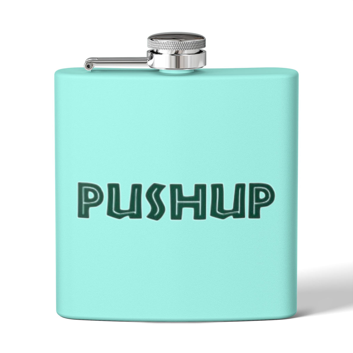 Personalized 6oz Stainless Steel Flask - Pushup Design
