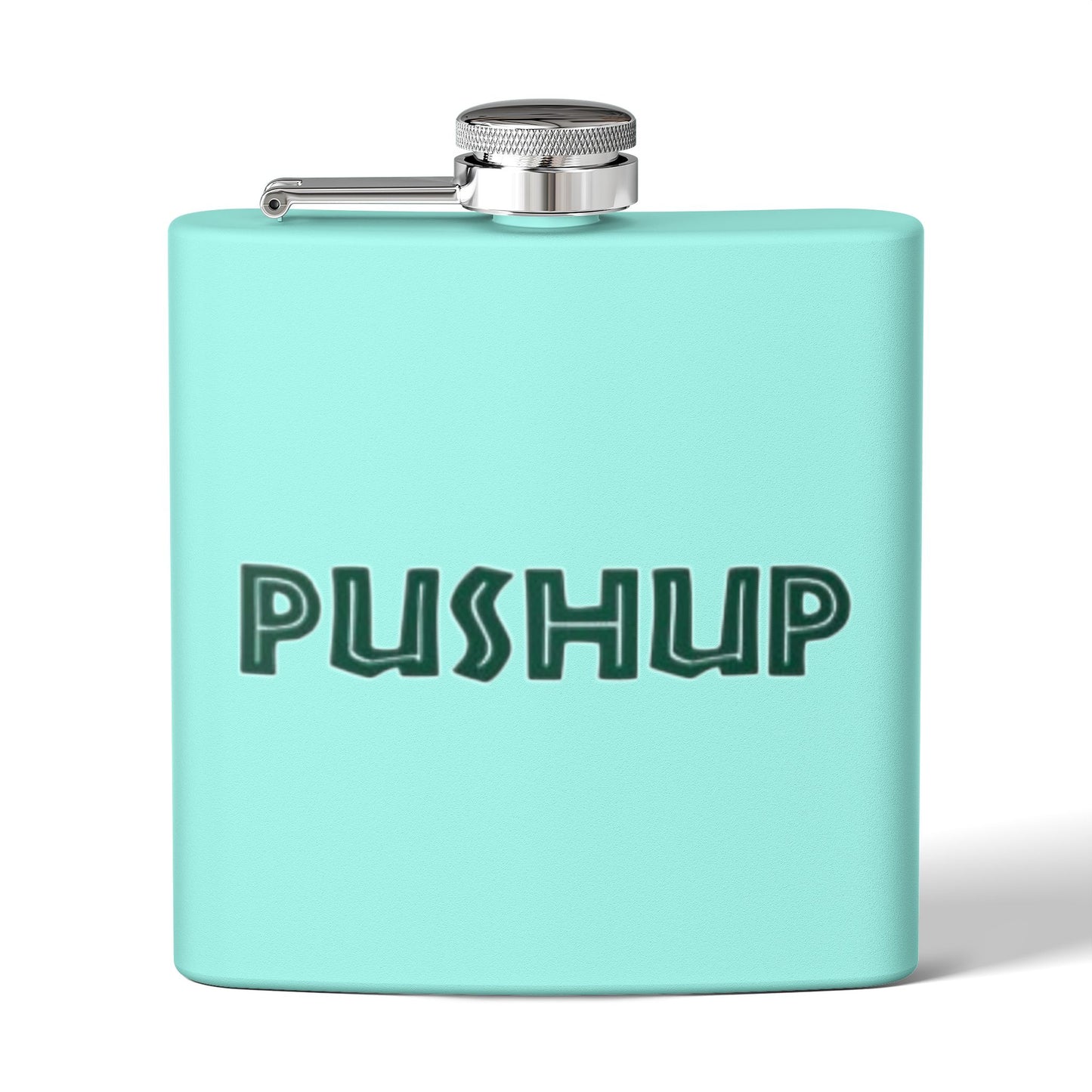 Personalized 6oz Stainless Steel Flask - Pushup Design