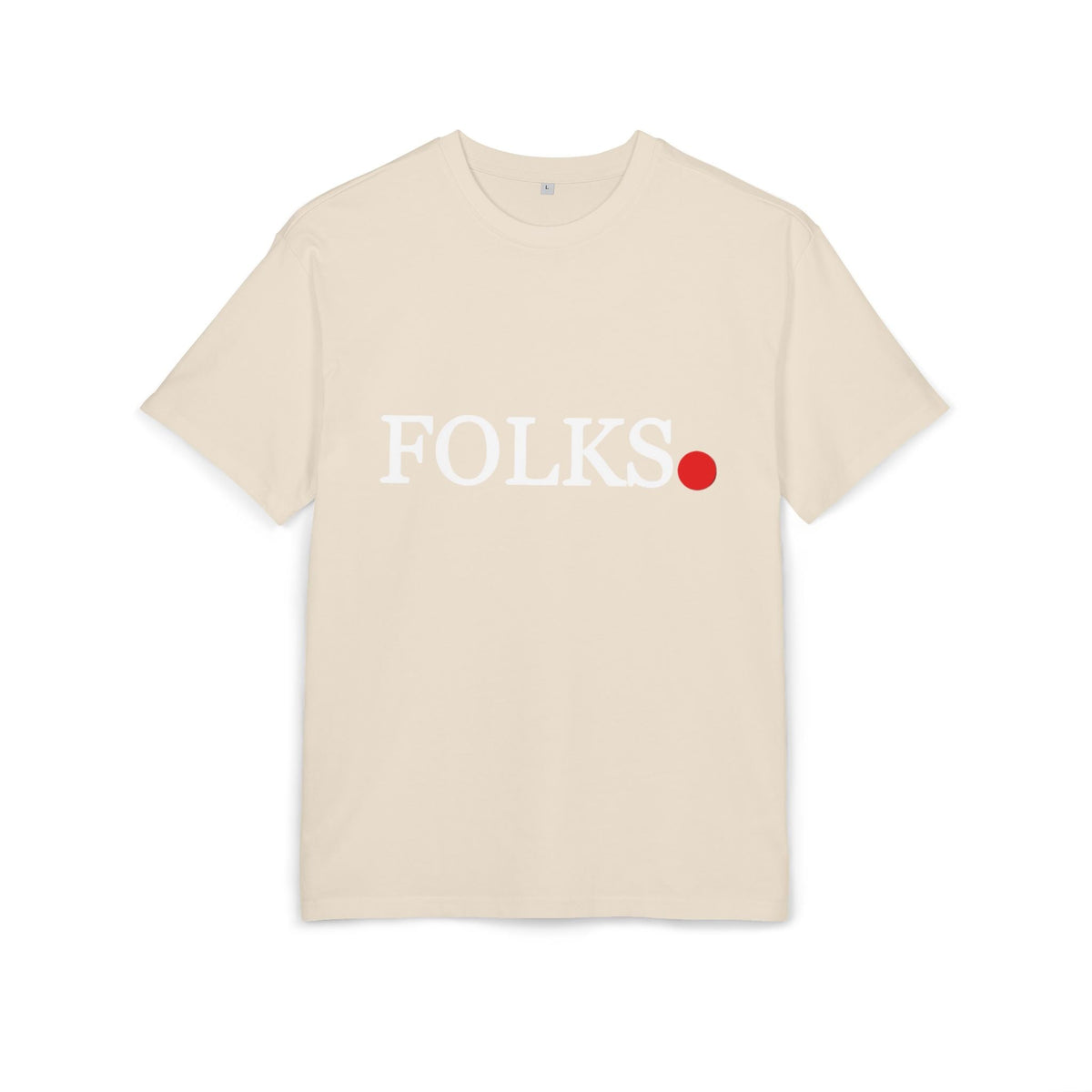 Oversized Tee with Bold Red Dot, Everyday Tee Printify