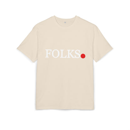 Oversized Tee with Bold Red Dot, Everyday Tee Printify