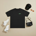 Classic Raglan Tee — Minimal Green Sports Car Chest Logo