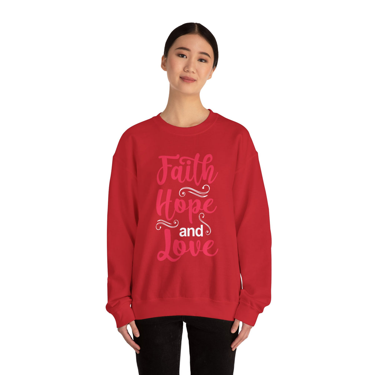 Sweat-shirt unisexe Faith Hope And Love 