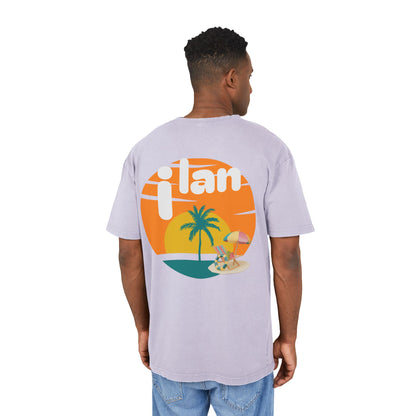 Oversize Tee Acid Washed Men's Graphic T-Shirt 'i lan'