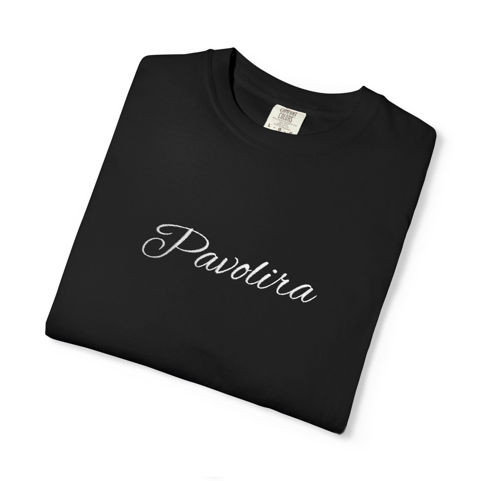 Dazzling 'Pavitra' Script T‑Shirt — Rhinestone Sparkle Graphic Tee