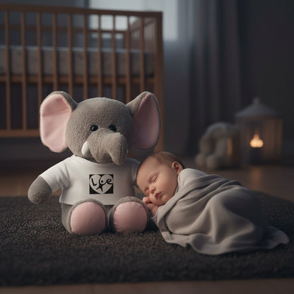 Adorable Love Bear Plush Toy in T-Shirt - Perfect Gift for Kids Printify