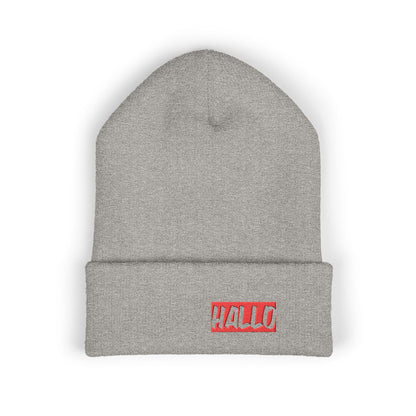 Beanie Hat - Hallo Embroidered Design