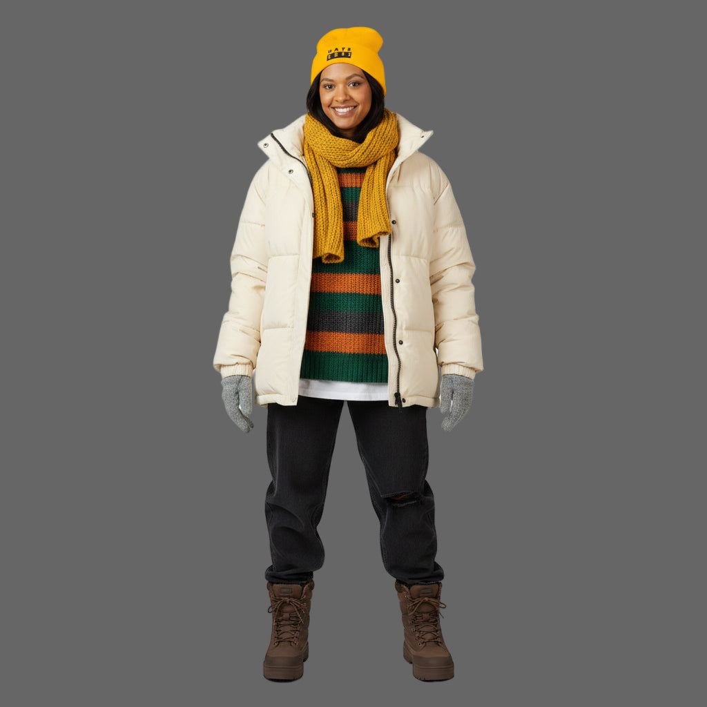 Hate Less Classic Cuffed Beanie - Stylish Winter Hat for Positive Vibes Printify