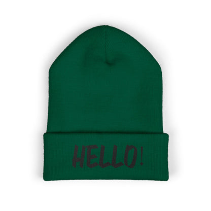Hello! Classic Cuffed Beanie - Stylish Winter Hat for Trendsetters