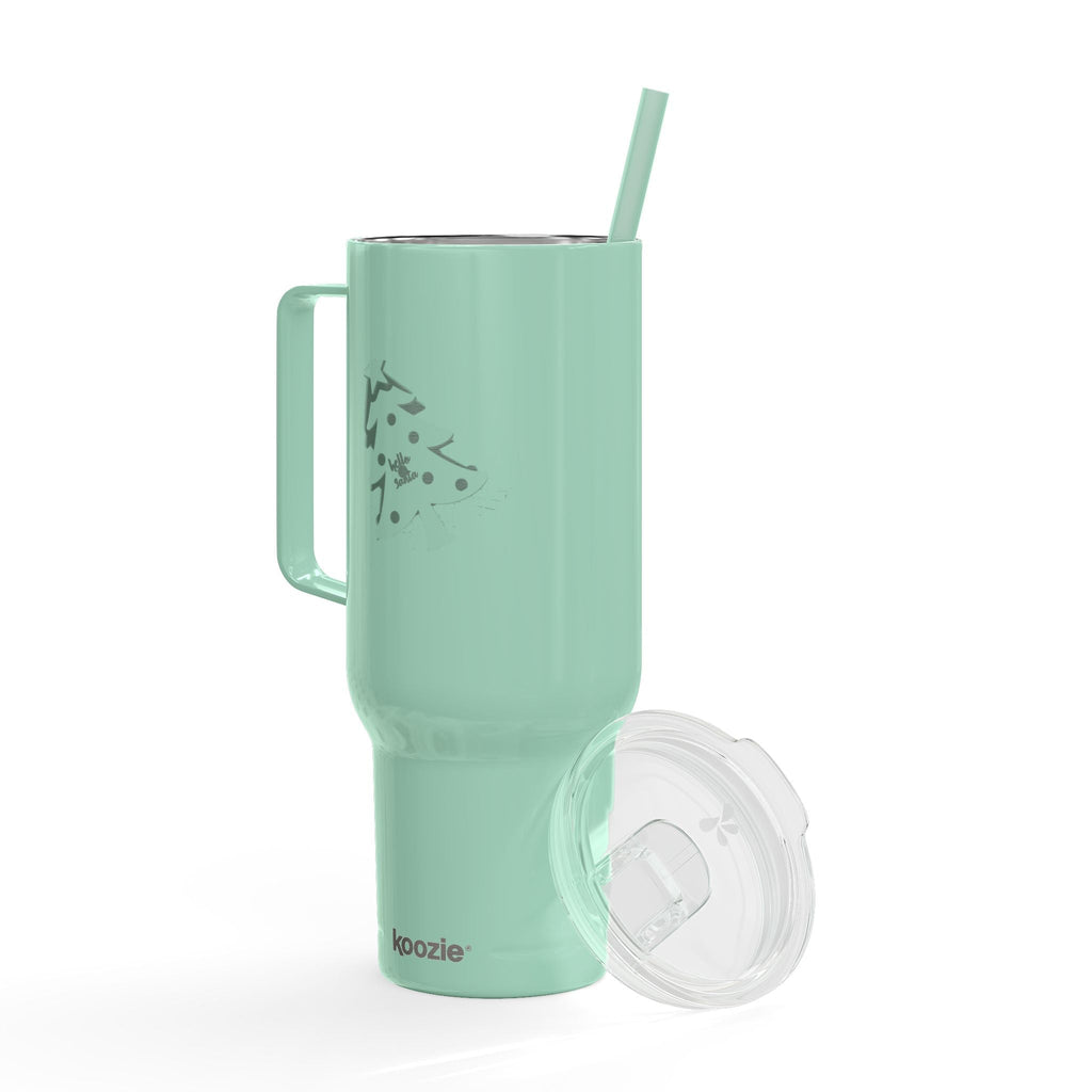 Tumbler with Lid, 40oz - 'Hello Santa' Engraved Design Printify