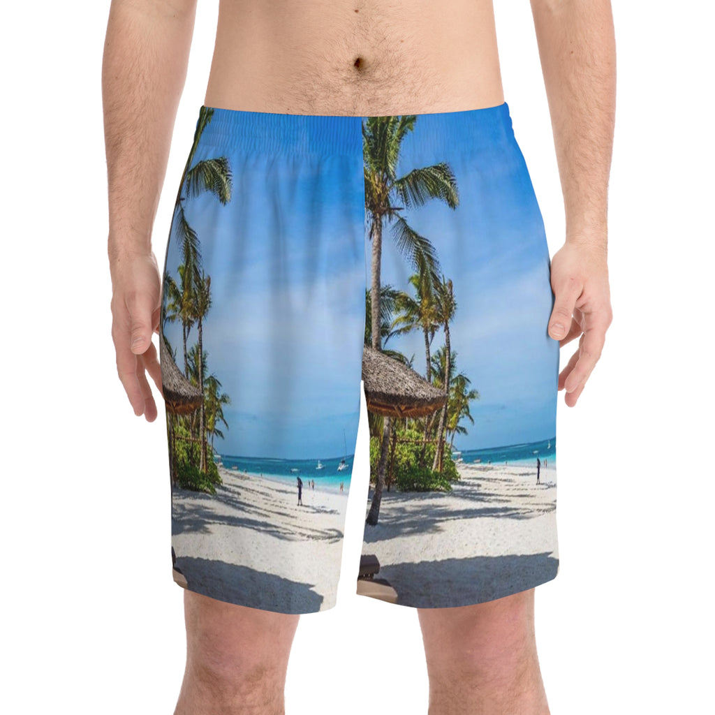 Men's Elastic Beach Shorts (AOP)