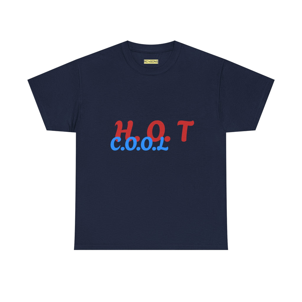 Cool & Trendy Unisex Heavy Cotton Tee - H.O.T. C.O.O.L. Graphic Shirt, Casual Wear, Gift for Friends, Summer Style, Streetwear Printify