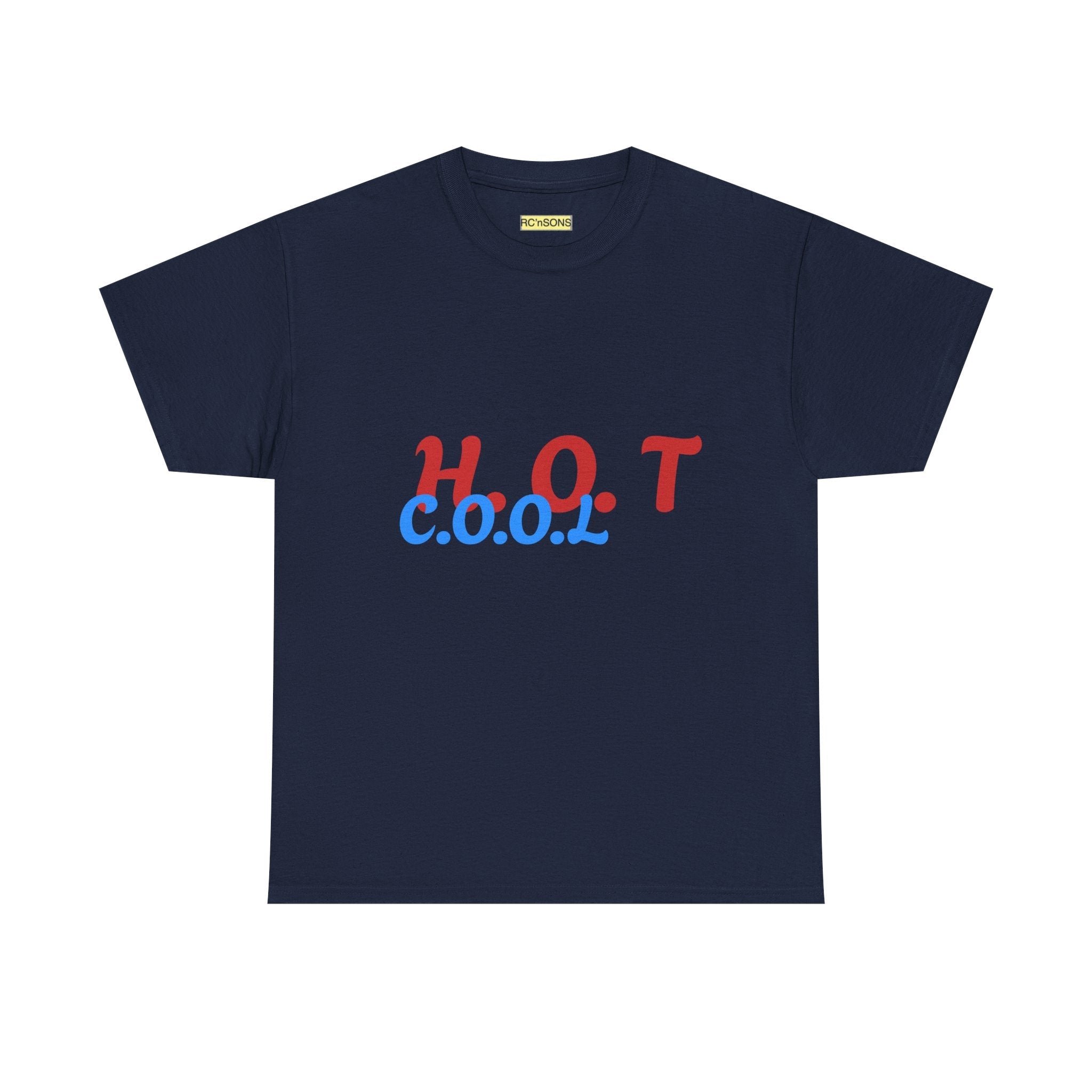 Cool & Trendy Unisex Heavy Cotton Tee - H.O.T. C.O.O.L. Graphic Shirt, Casual Wear, Gift for Friends, Summer Style, Streetwear Printify