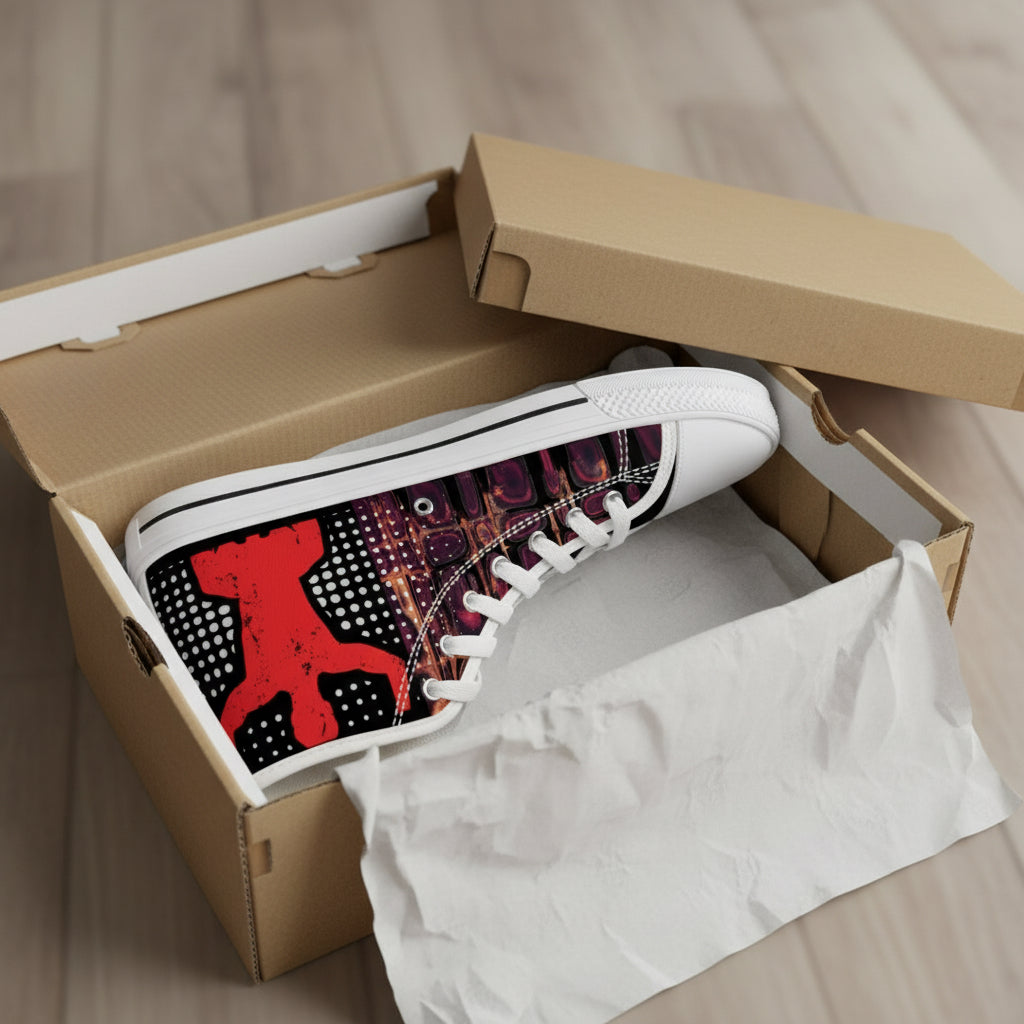 High Top Sneakers - Off To Gym Design Printify