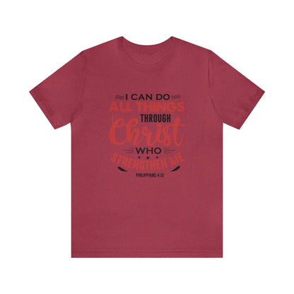 I Can Do All Things Trough Christ Unisex Tee - RC’nSONS