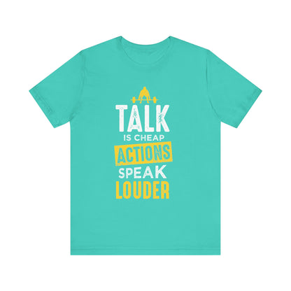 Parler, c’est des actions bon marché, parler plus fort, tee-shirt unisexe 