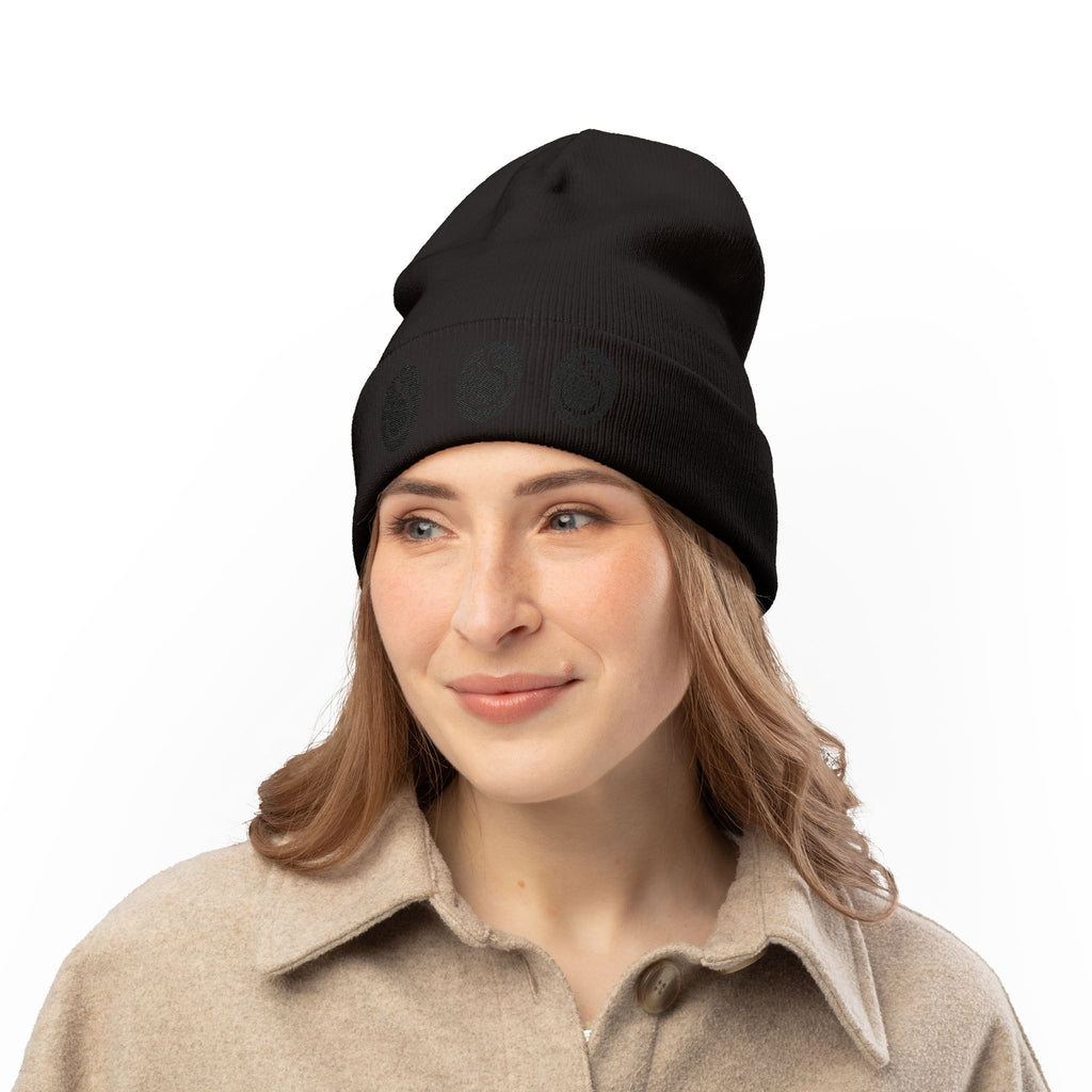 Cozy Embroidered Knit Beanie, Stylish Winter Hat, Customizable Beanie, Gift for Her, Fall Fashion Accessory, Casual Cap
