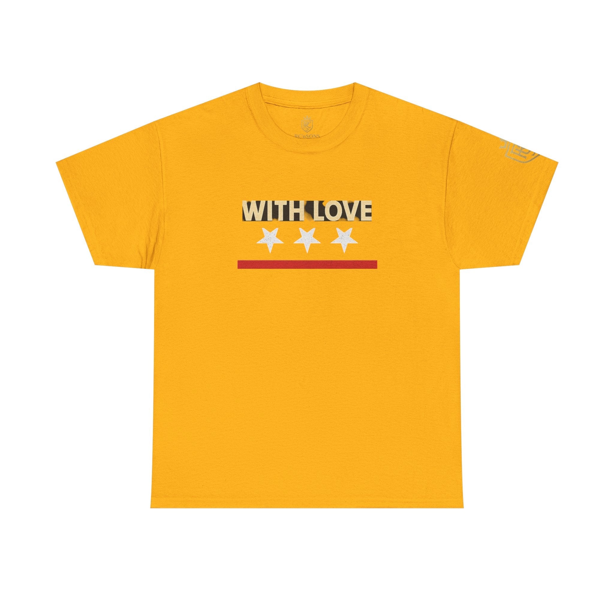 Stylish Unisex Heavy Cotton Tee - 'With Love' Statement Shirt, Casual Wear, Gift for Her, Gift for Him, Everyday Comfort Printify
