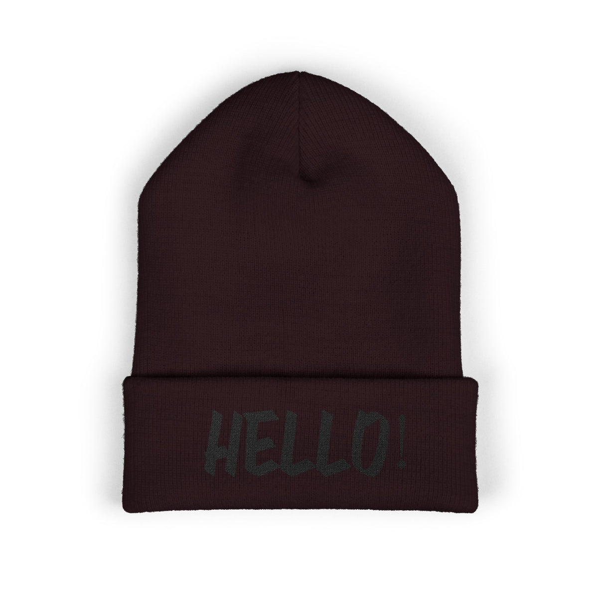 Hello! Classic Cuffed Beanie - Stylish Winter Hat for Trendsetters
