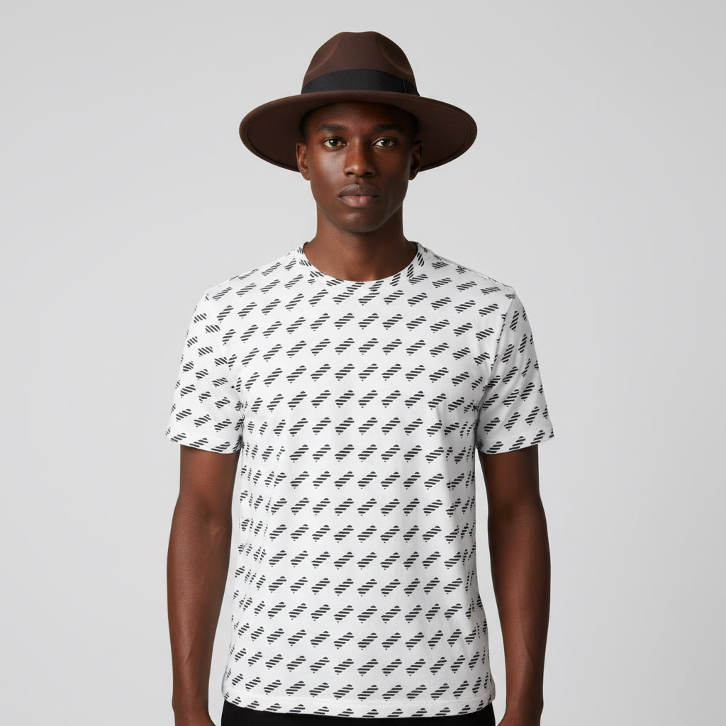 Men's Graphic Tie Tee, Unique Polyester Shirt, Formal Wear, Dressy Casual Outfit, Gift for Him, Business Casual Style Printify