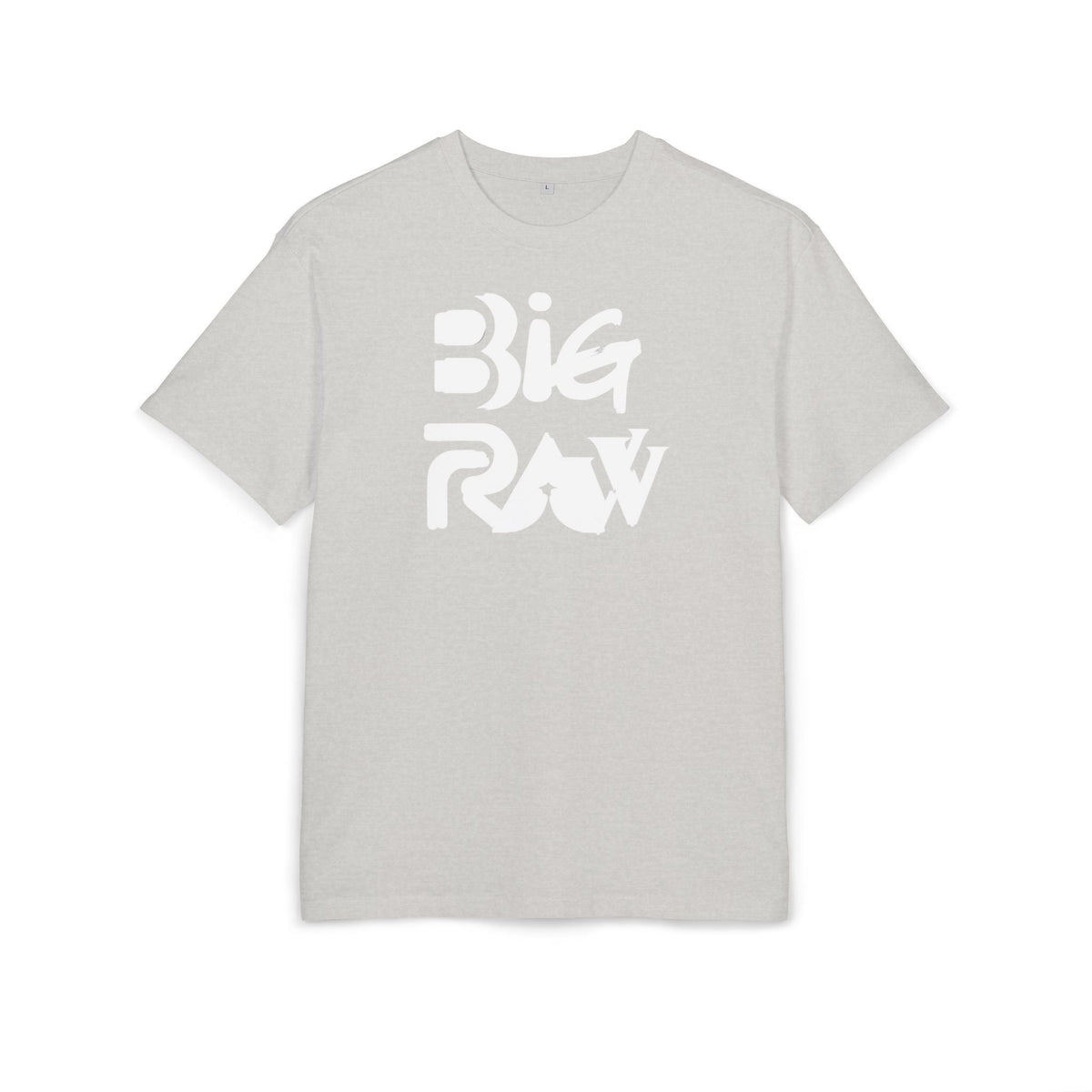 Oversize Tee Big Raw Print Unisex Heavy T-Shirt Printify