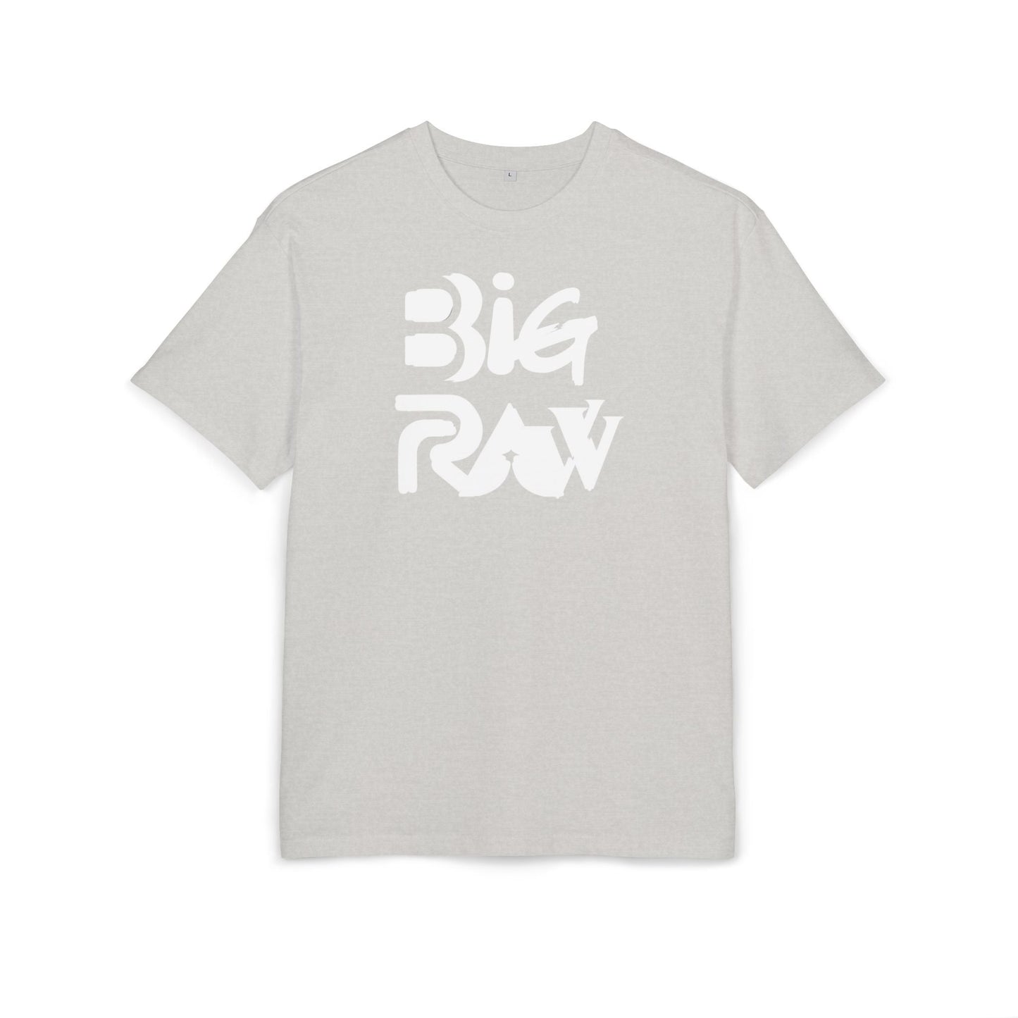Oversize Tee Big Raw Print Unisex Heavy T-Shirt Printify