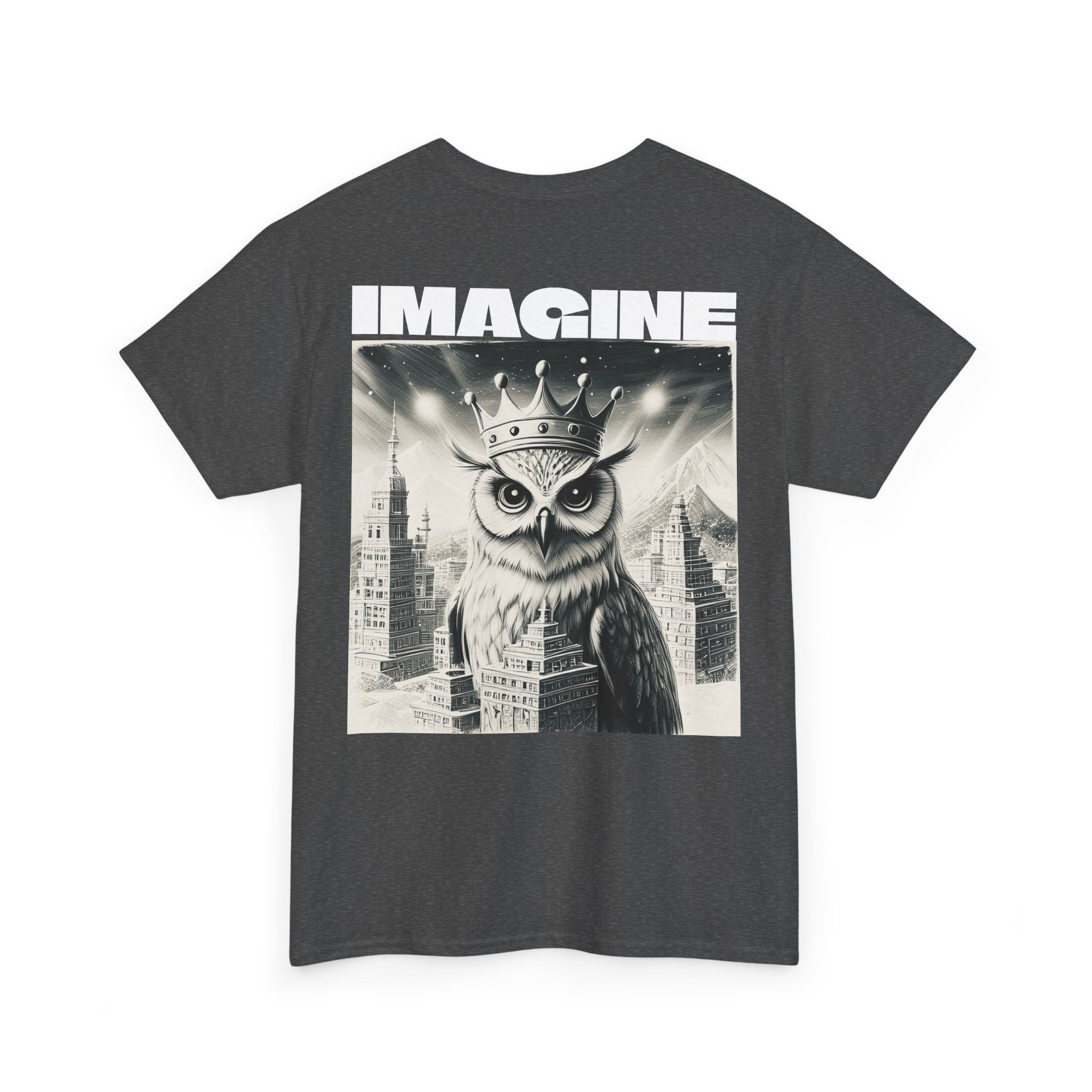 Imagine Owl Graphic Unisex Heavy Cotton Tee