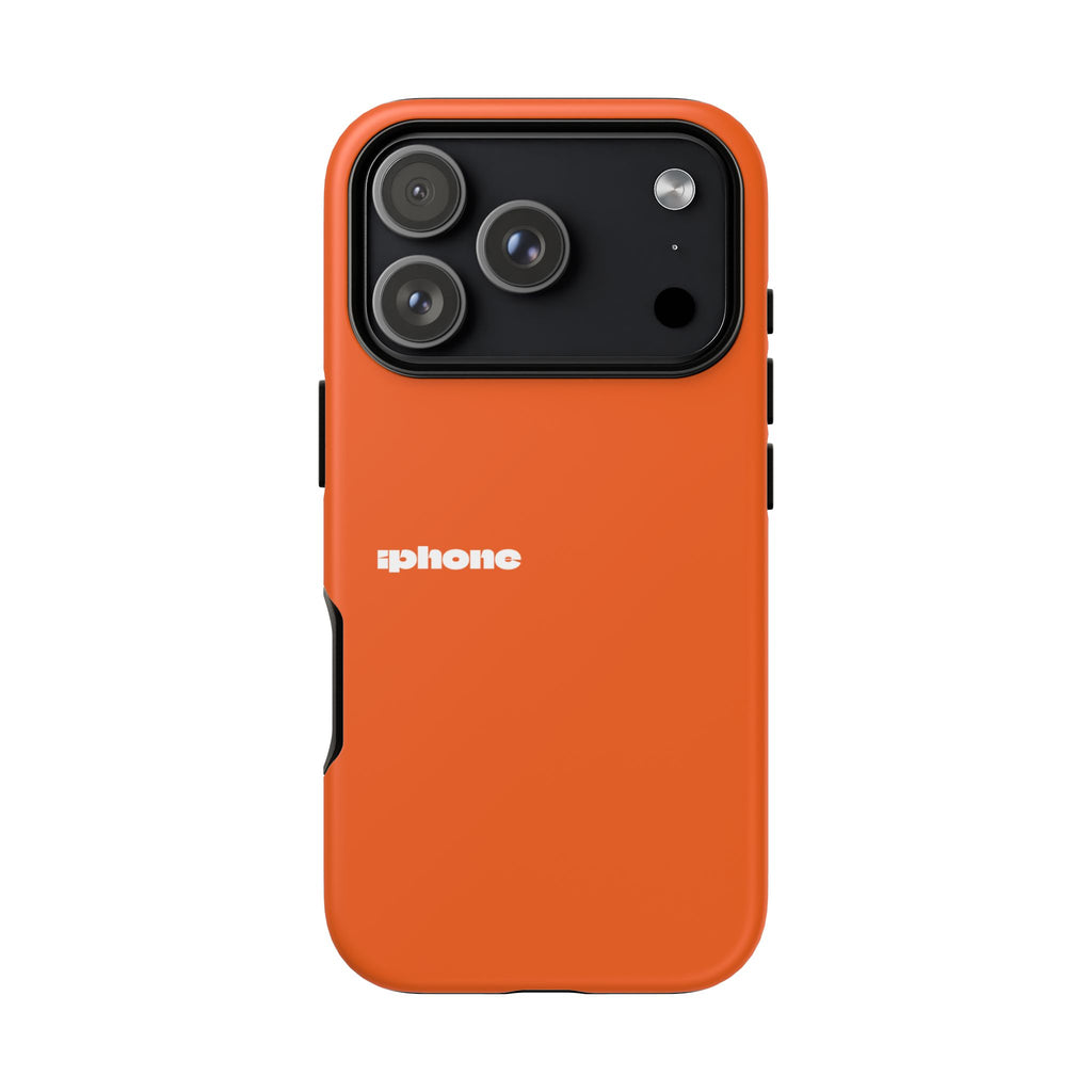 Vibrant Tough Phone Case, Durable Cover for Protection, Gift for Tech Lovers, Holiday Accessory, Orange Sleek Design