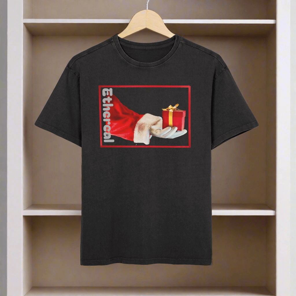 Tee Santa Claus Acid Washed Men's Oversize Heavy