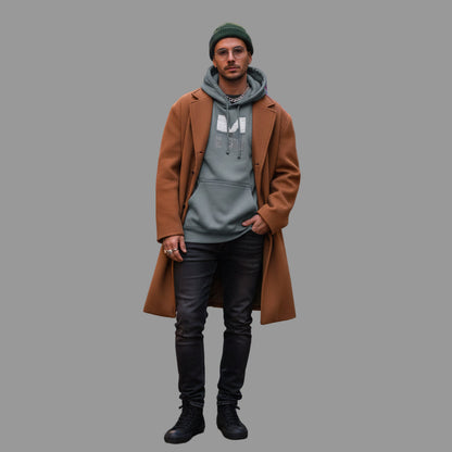 Pigment-Dyed Hoodie with Embroidery Unisex Printify