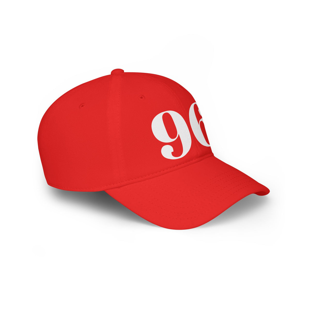 Vintage Red Baseball Cap with Bold '96' Design | Casual Sportswear