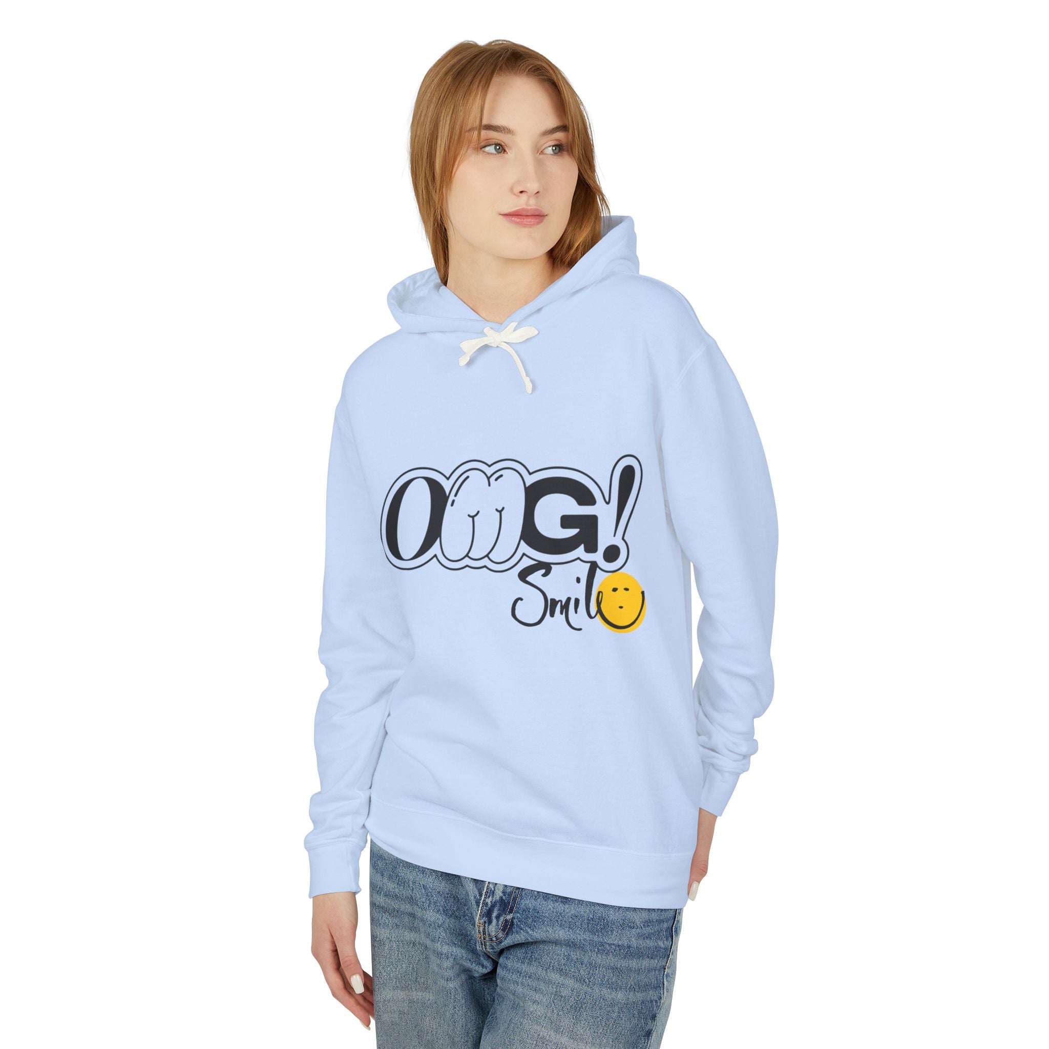 OMG!Smile Lightweight Hooded Sweatshirt