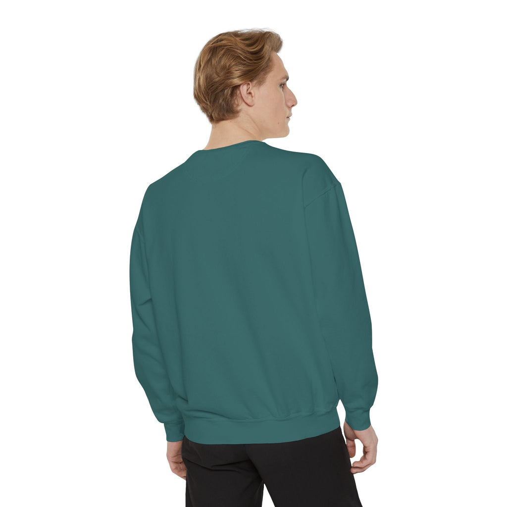 Garment-Dyed Sweatshirt, Cozy Unisex Pullover, Casual Comfortable Sweater, Perfect for Relaxing, Gift Idea for Friends and Family Printify