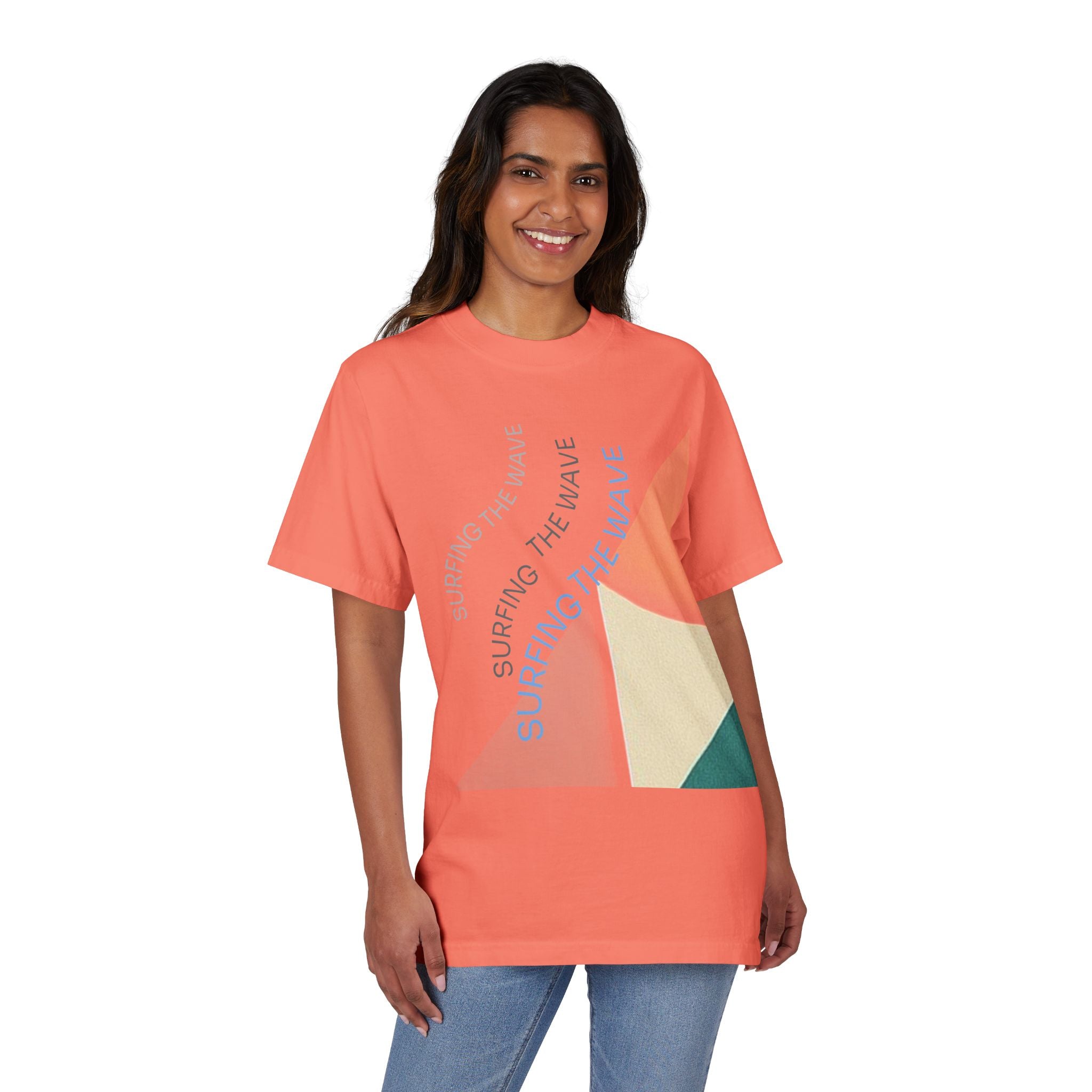 Surfing the Wave Graphic Tee, Casual T-Shirt, Beach Shirt, Summer Style, Unisex Apparel, Gift for Surfers