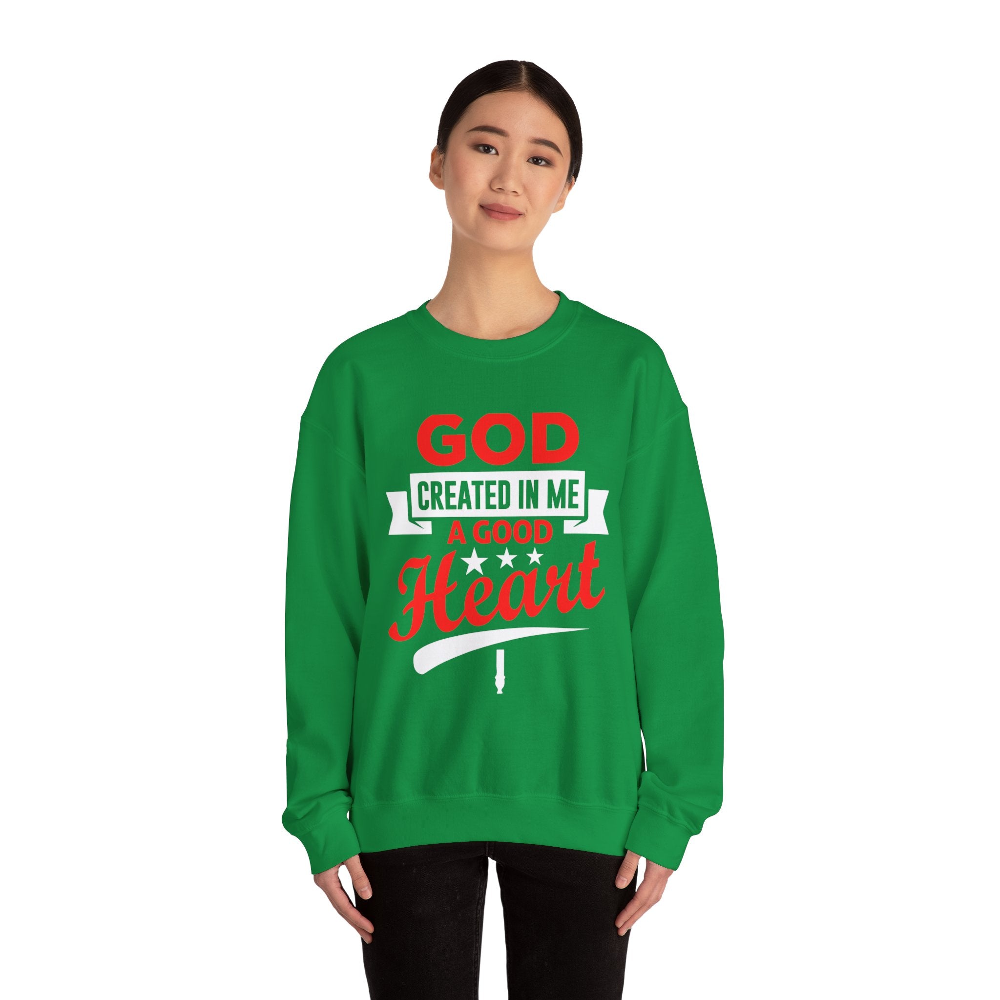 Dieu a créé en moi un sweat-shirt unisexe au bon cœur 