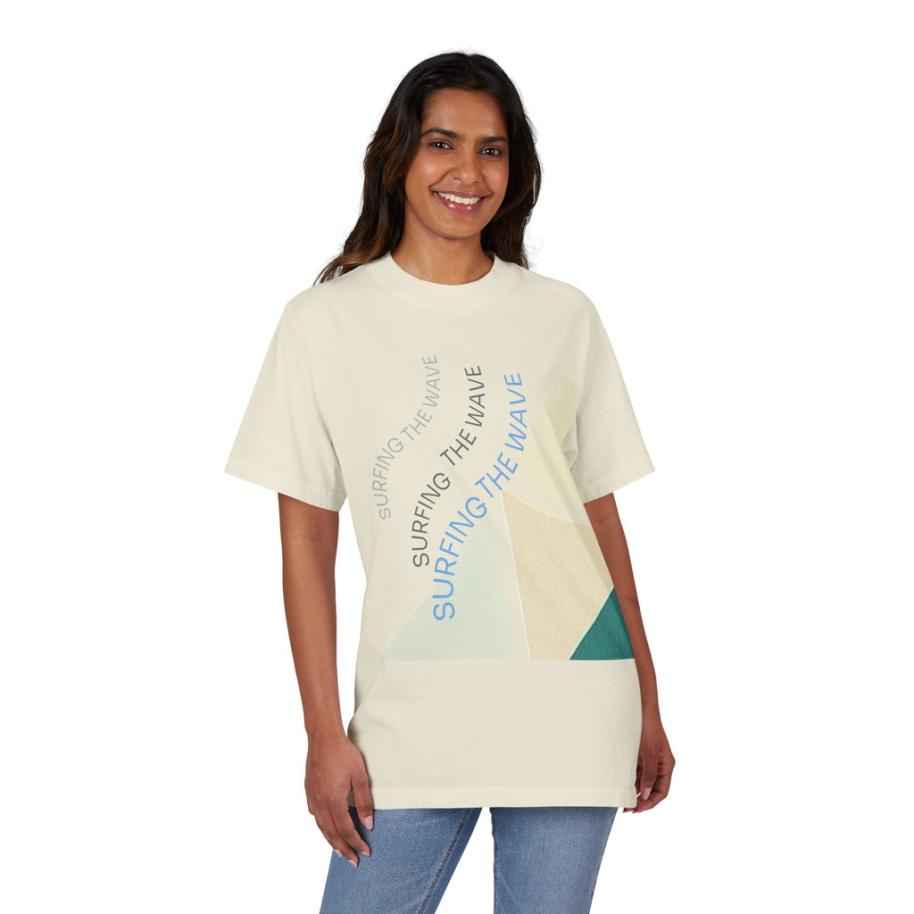 Surfing the Wave Graphic Tee, Casual T-Shirt, Beach Shirt, Summer Style, Unisex Apparel, Gift for Surfers
