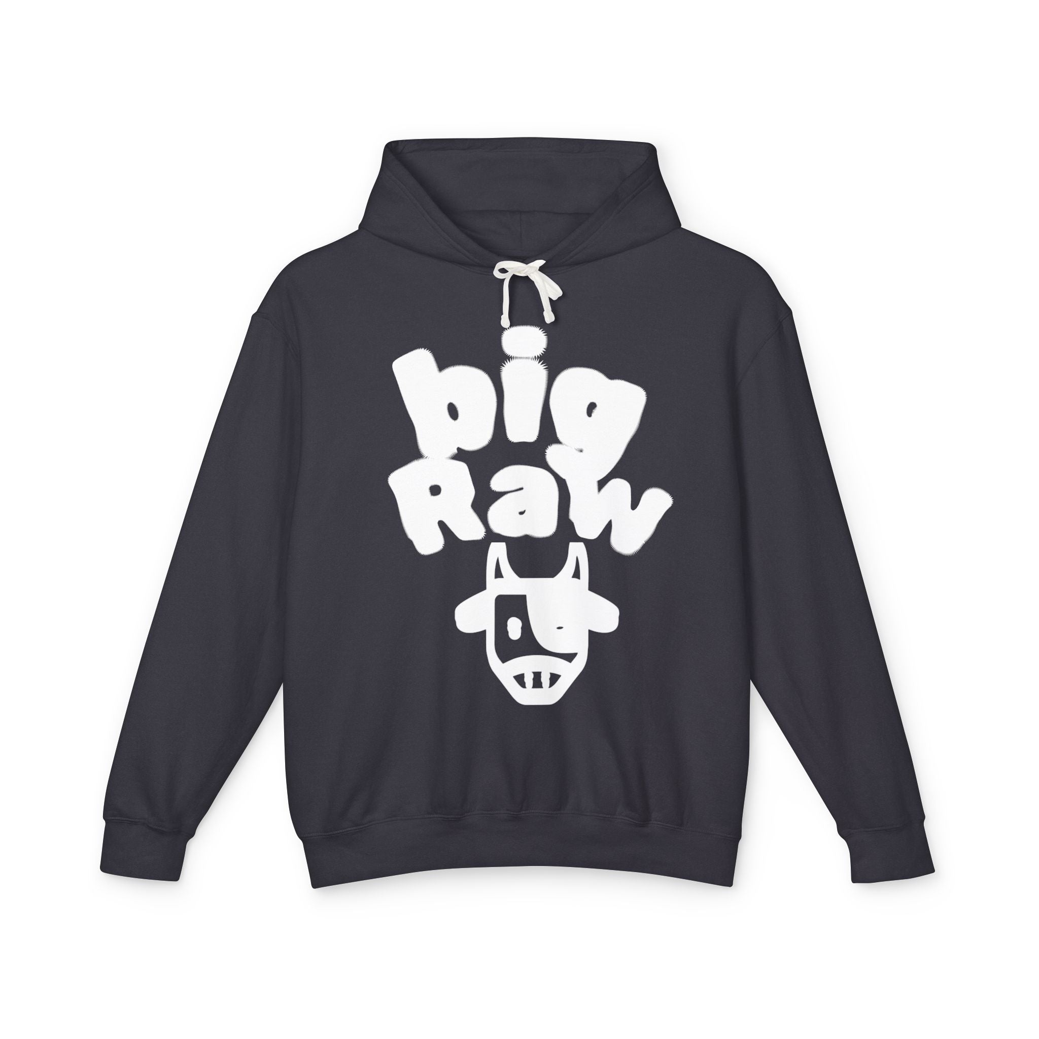 Big Raw Unisex Lightweight Hooded Sweatshirt - Cozy Casual Wear, Perfect for Everyday Use, Gift for Friends, Trendy Hoodie Printify