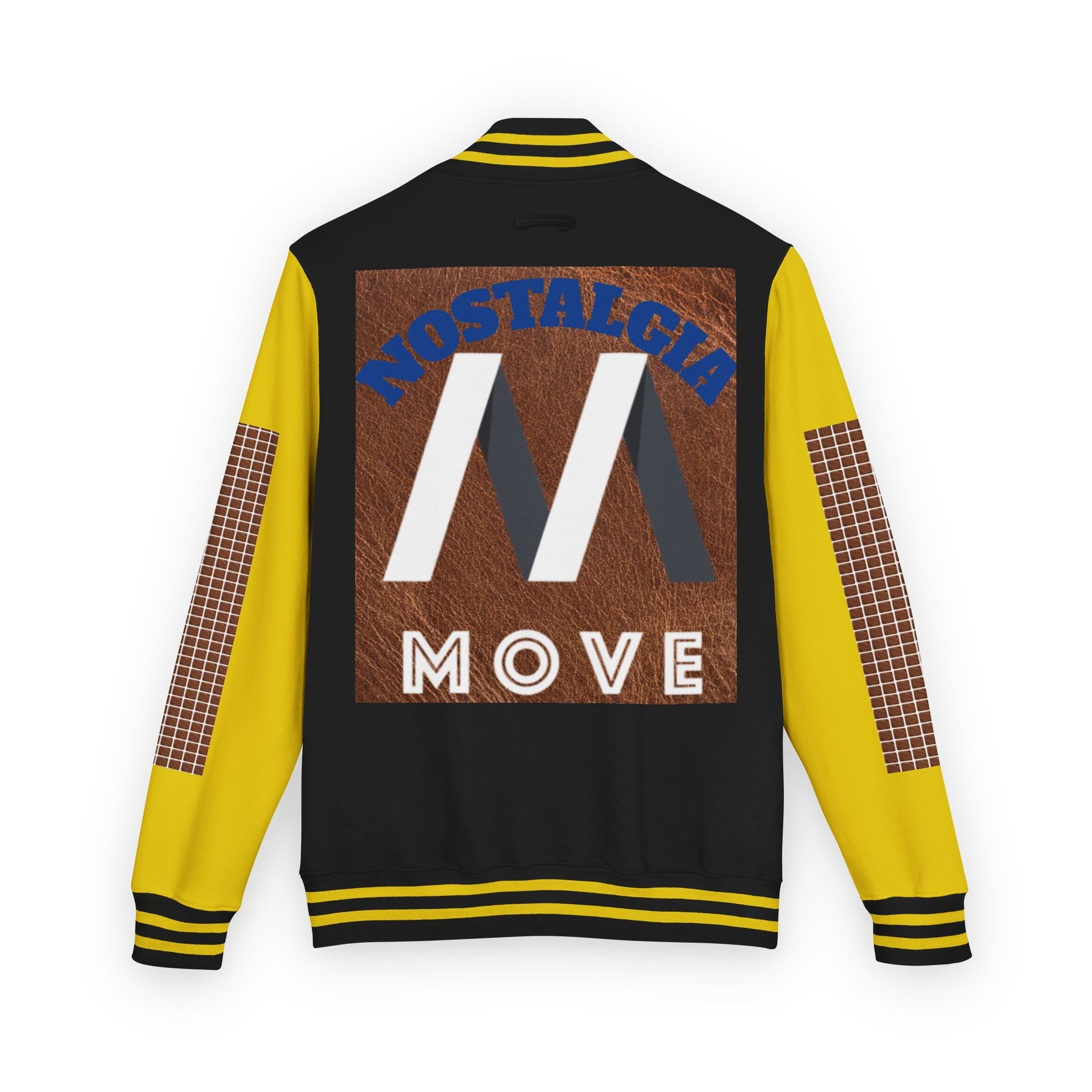 Vintage-Inspired Heavyweight Letterman Jacket, Unisex Varsity Jacket, Retro College Apparel, Perfect for Game Day, Nostalgia Move Style Printify