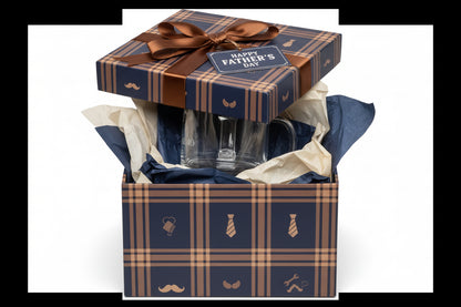 Engraved Glass Coffee Mug — Personalized 12.25oz Gift (Best Papa & Mama)