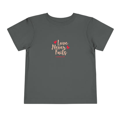 Love Never Fails Toddler Tee