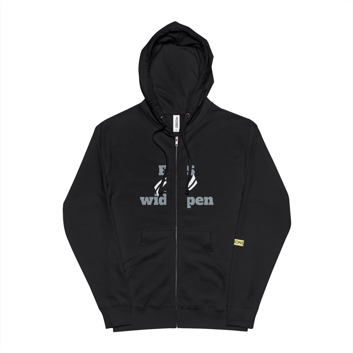 Zip Up Hoodie - Eyes Wide Open Design Printify