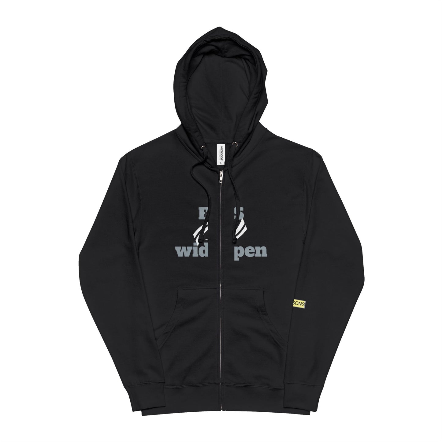 Zip Up Hoodie - Eyes Wide Open Design Printify