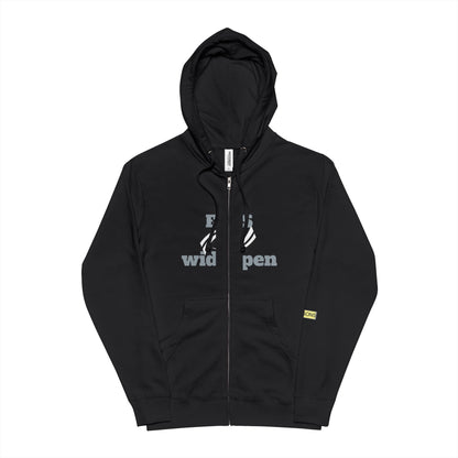 Zip Up Hoodie - Eyes Wide Open Design Printify