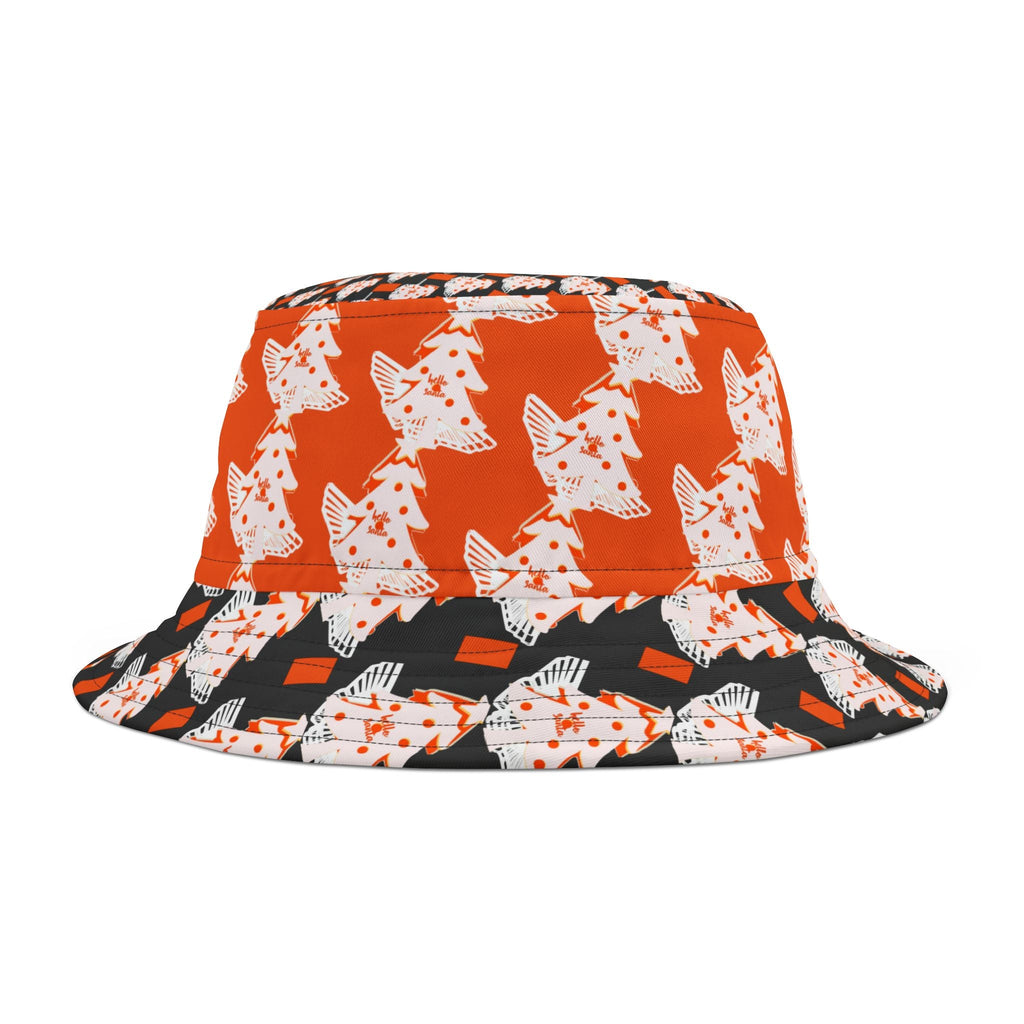 Festive Bucket Hat, Colorful Christmas Hat, Trendy Accessory Statement Printify
